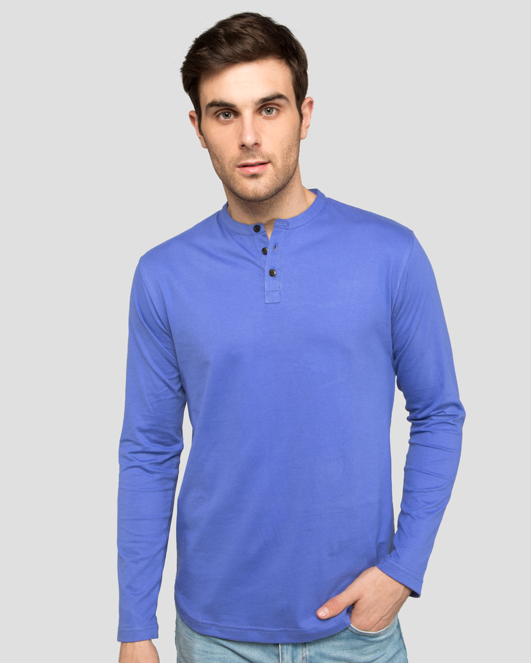 Buy Blue Haze Plain T-Shirt For Men Online India @ Bewakoof.com