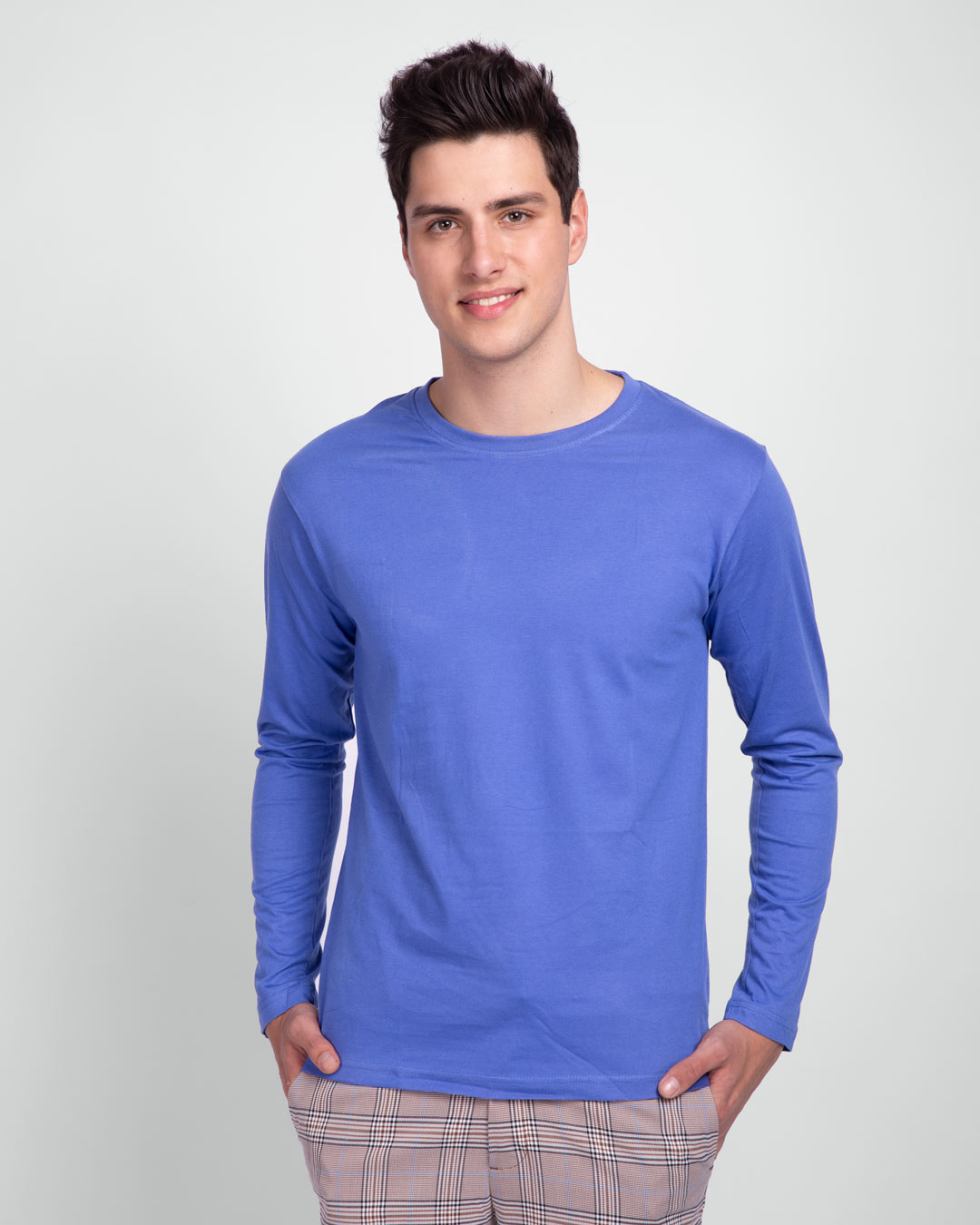 

Blue Haze Full Sleeve T-Shirt Men' Plain Full Sleeve T-Shirts Bewakoof.com