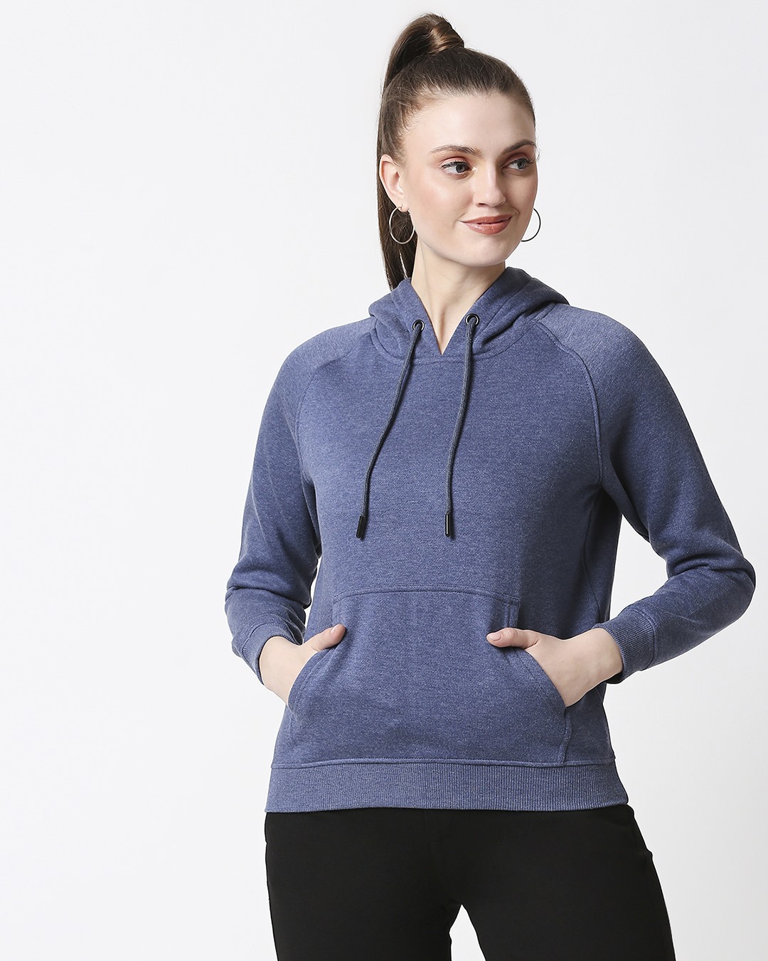 Shop Women's Blue Hoodies-Back