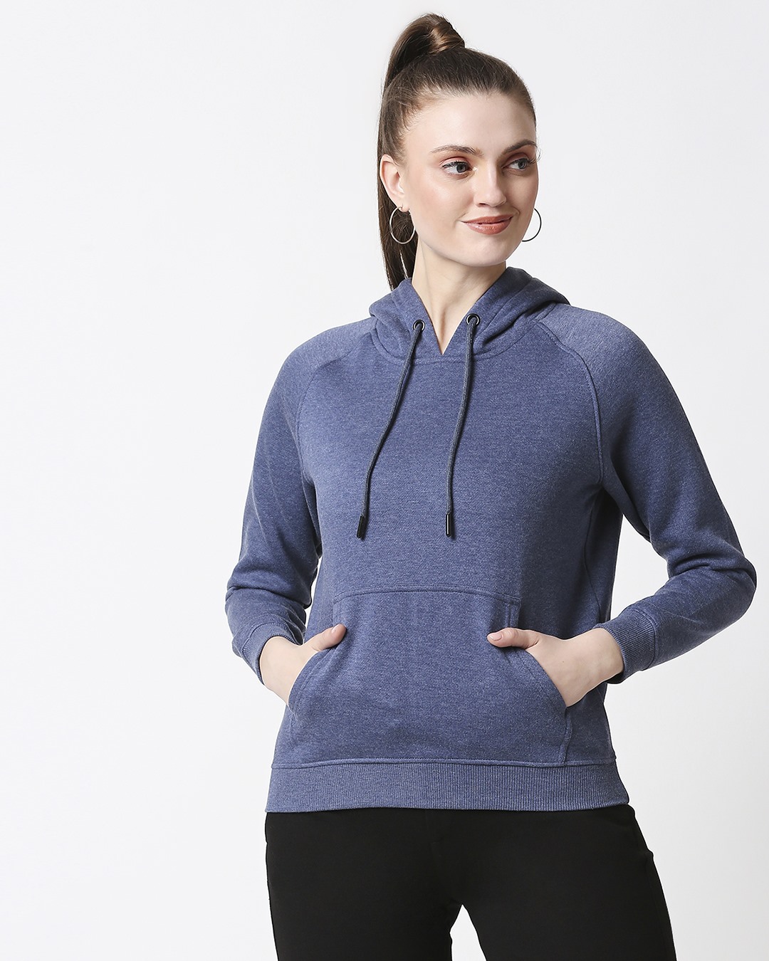 Shop Women's Blue Hoodie-Back