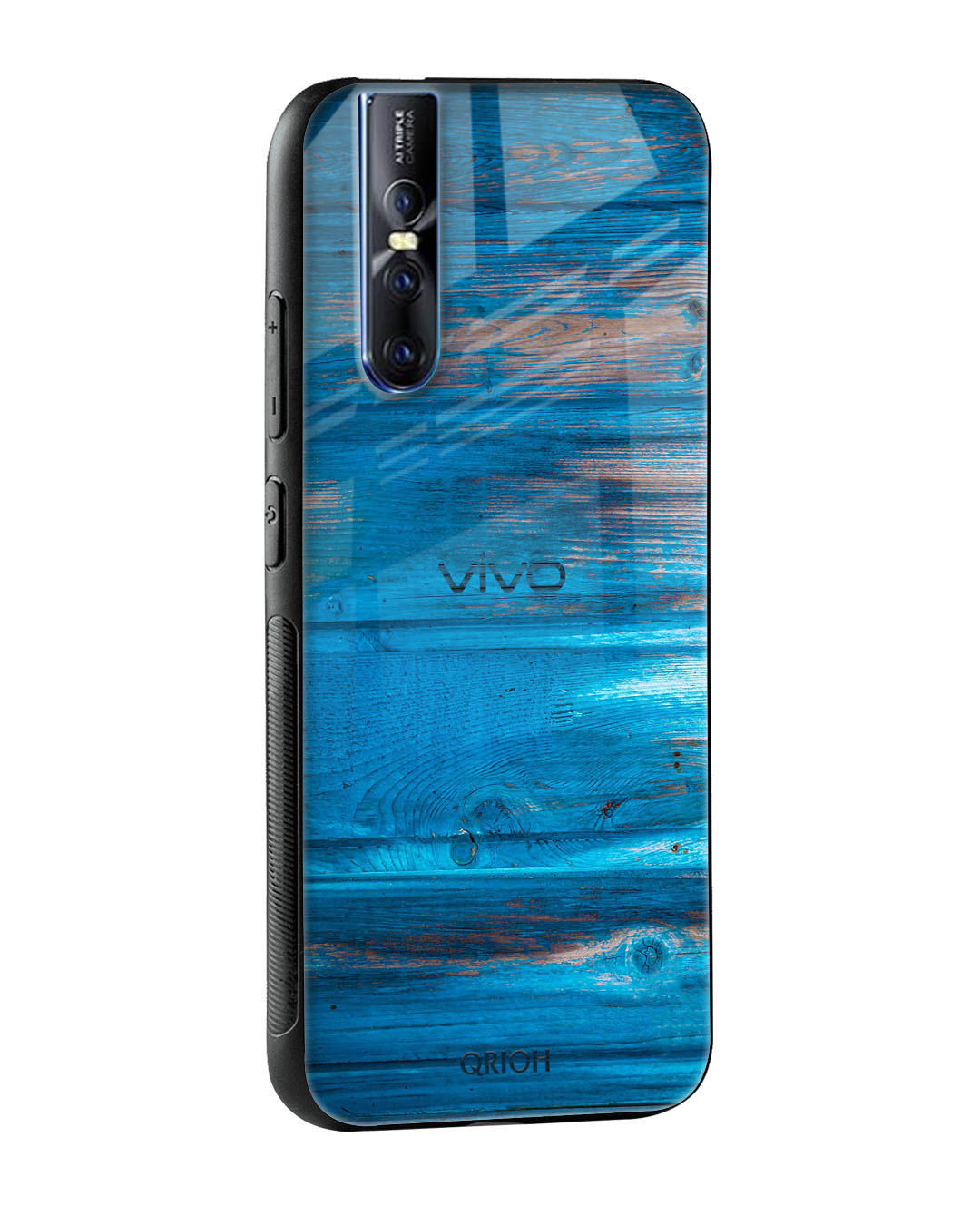 Shop Patina Finish Printed Premium Glass Cover for Vivo V15 Pro (Shock Proof, Lightweight)-Back