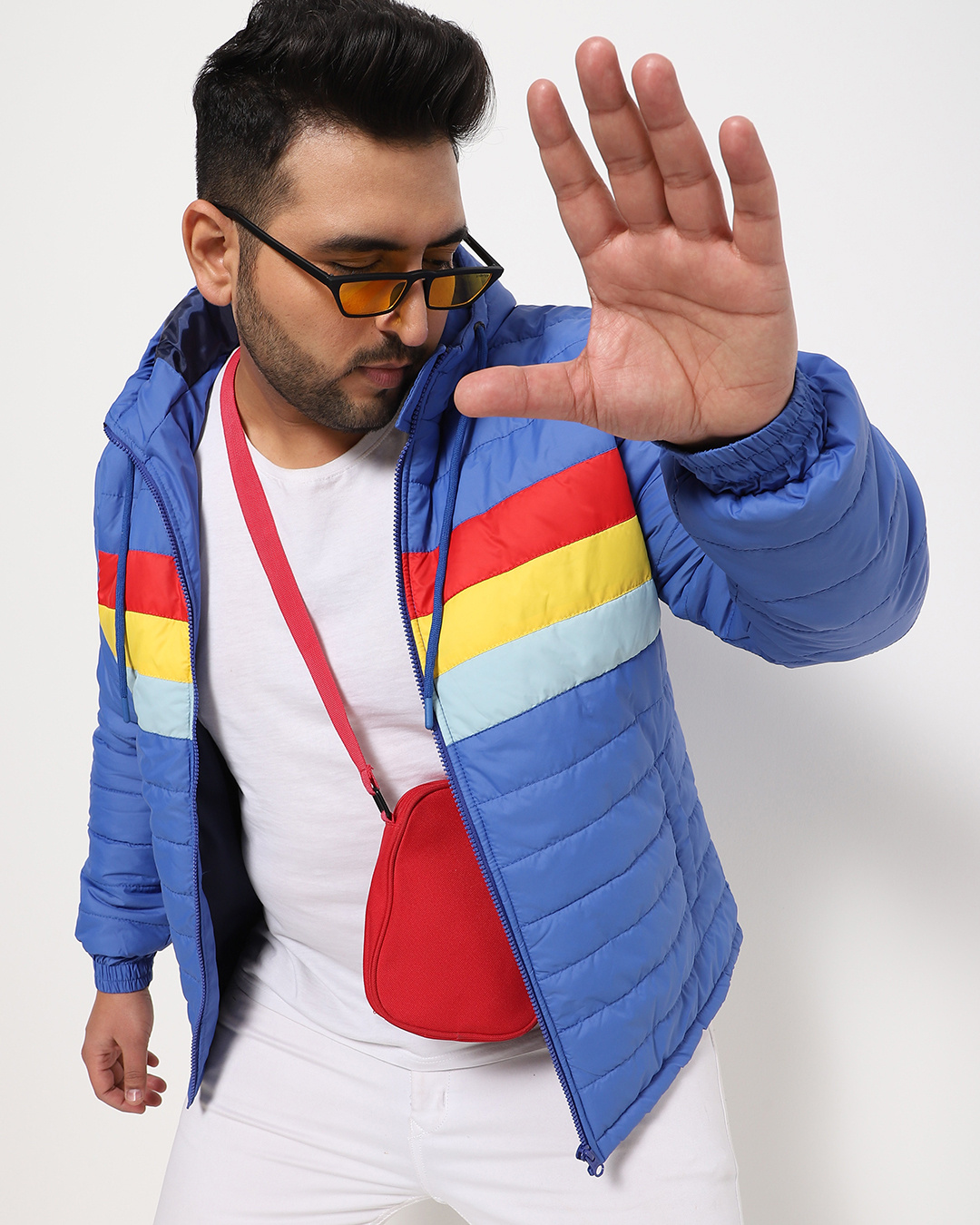 plus size color block jacket