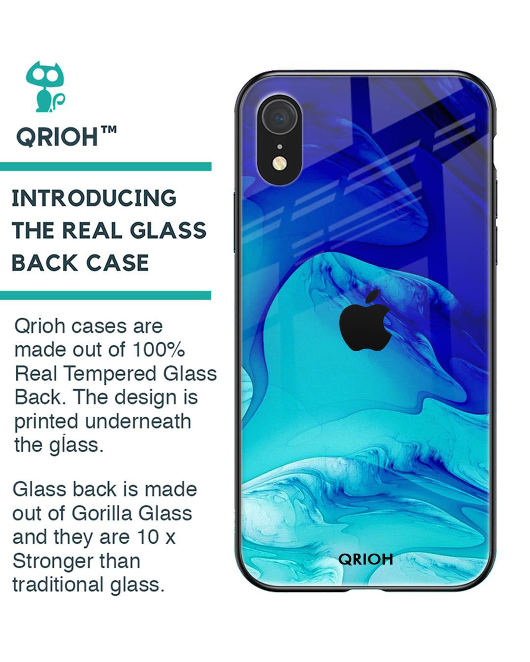 Shop Raging Tides Printed Premium Glass Cover for iPhone XR(Shock Proof, Lightweight)-Back