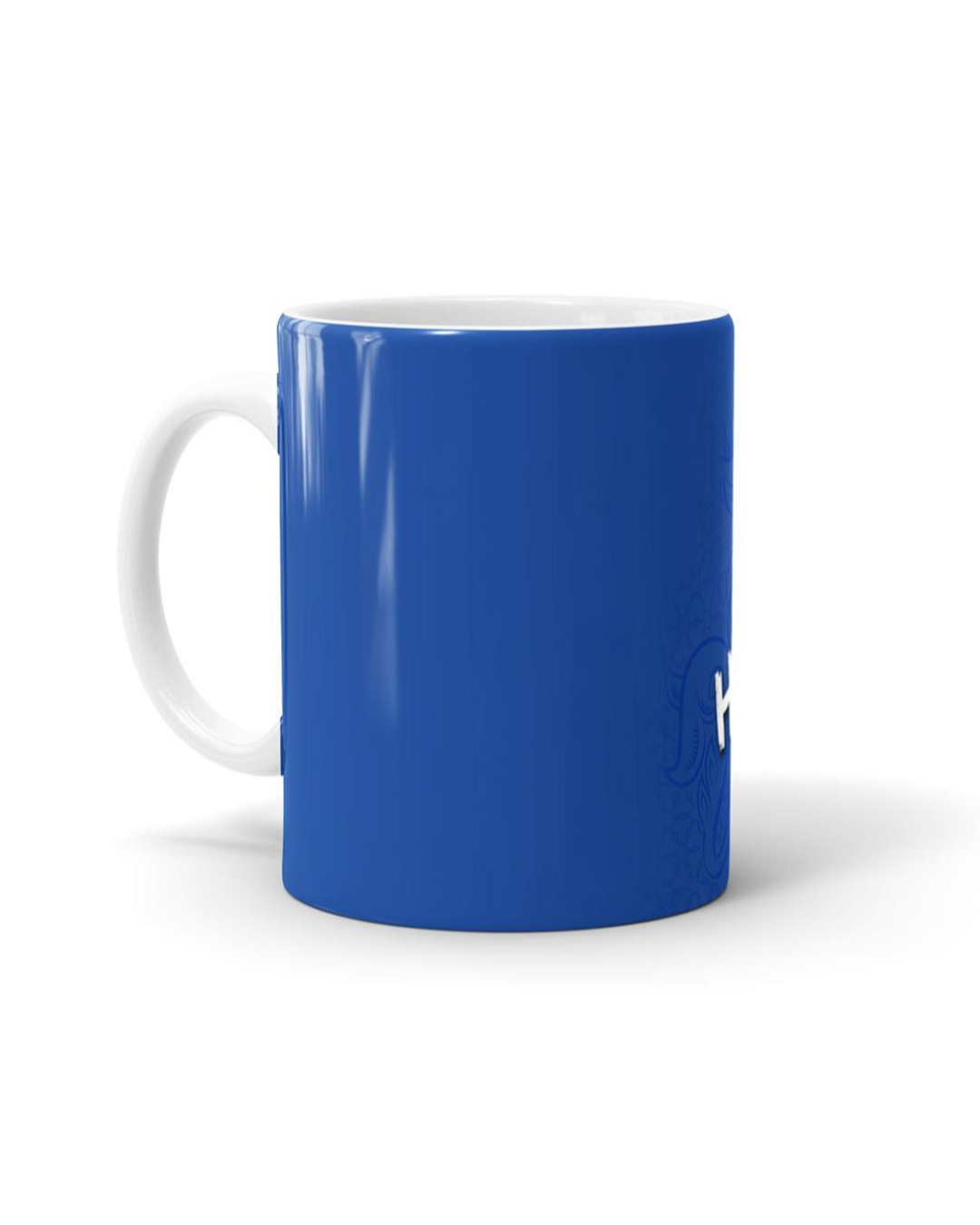 Shop Blue Rajasthan Royals Halla Bol Printed Ceramic Coffee Mug (320 ml)-Back