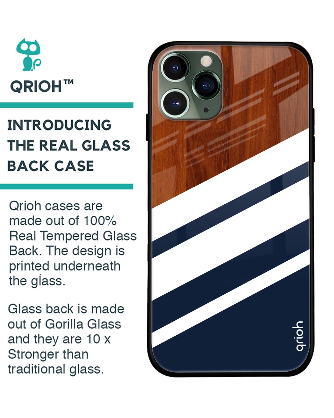 Shop Iphone 11 Pro Max Bold Stripes Glass Case-Back