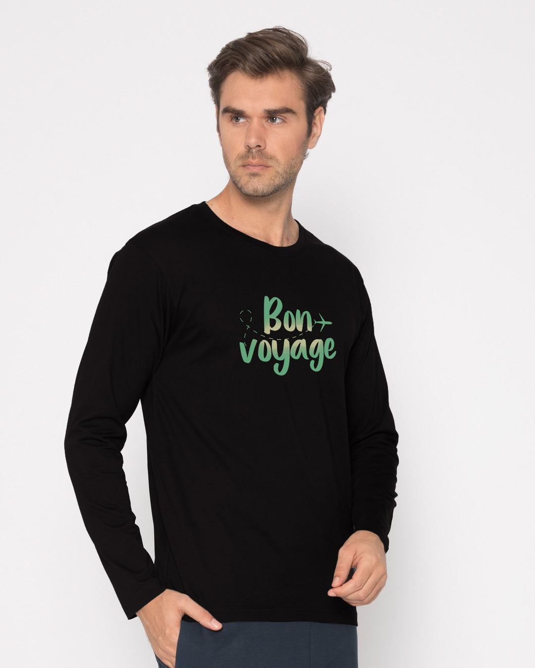 Shop Bon Voyage Full Sleeve T-Shirt-Back