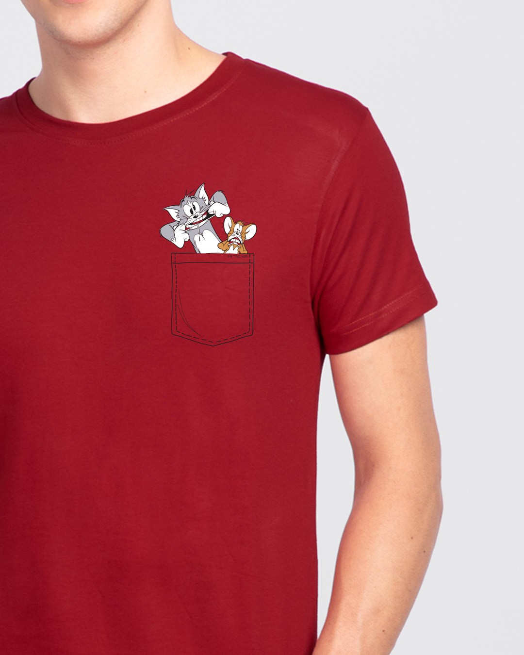 

Boo TNJM Half Sleeve T-Shirt (TJL) Men' Printed T-Shirts Bewakoof.com, Red