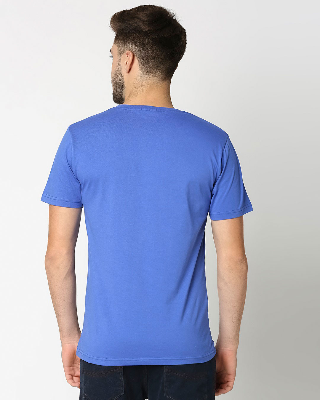 Shop BOOBOO Half Sleeve T-Shirt Dazzling Blue-Back
