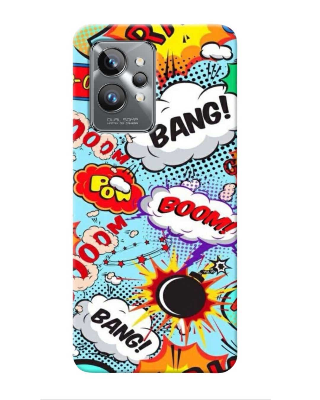 Shop Boom Bang Abstract Printed Designer Hard Cover For Realme Narzo 50 (Impact Resistant, Matte Finish)-Front