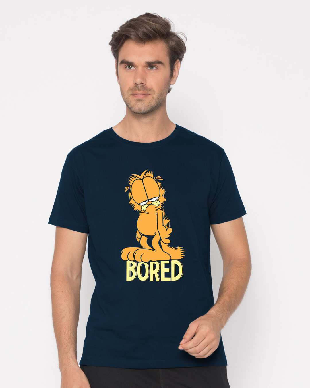 Shop Bored Cat Half Sleeve T-Shirt (GL)-Back