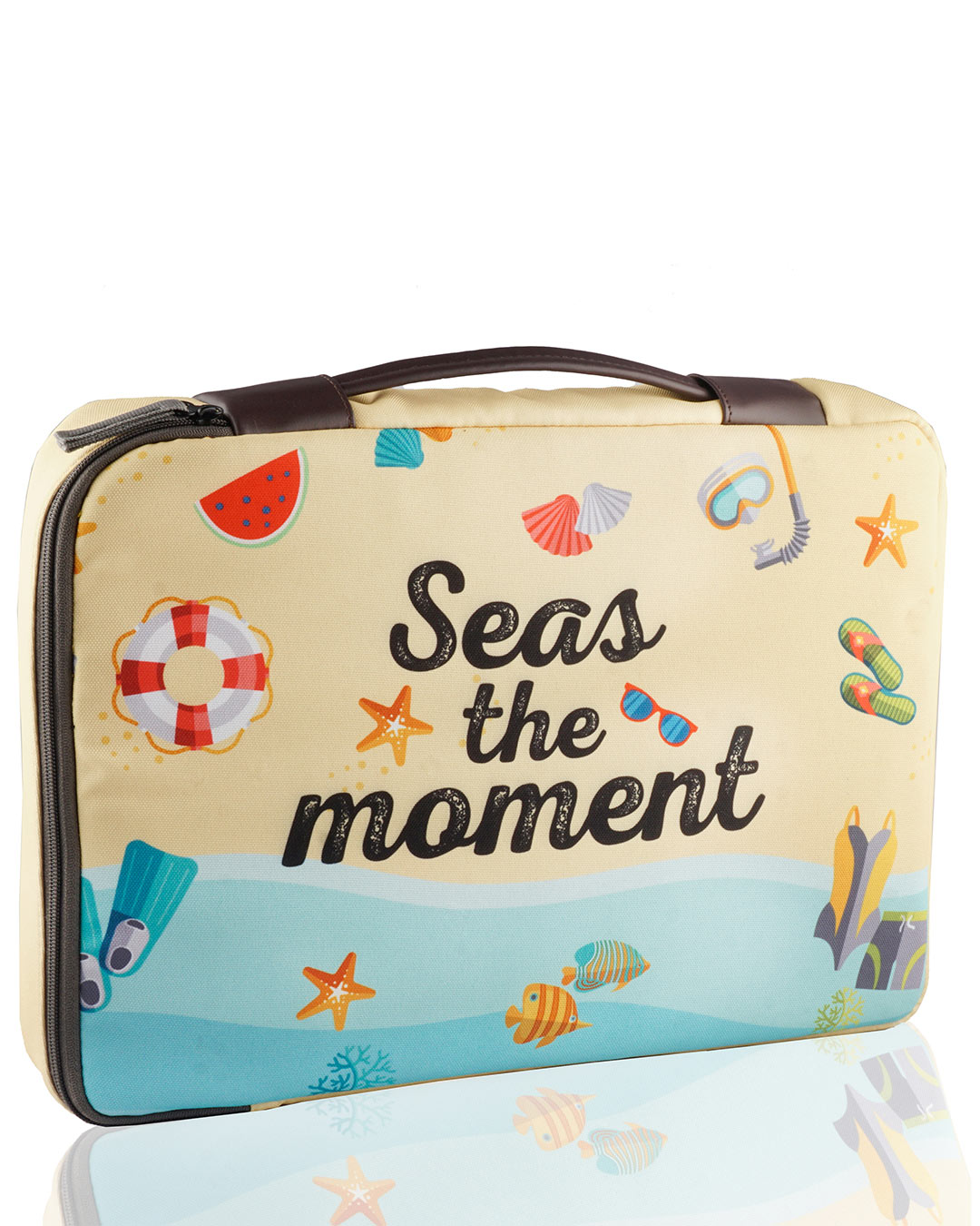 Shop Yellow Seas the Moment Laptop Sleeve-Back
