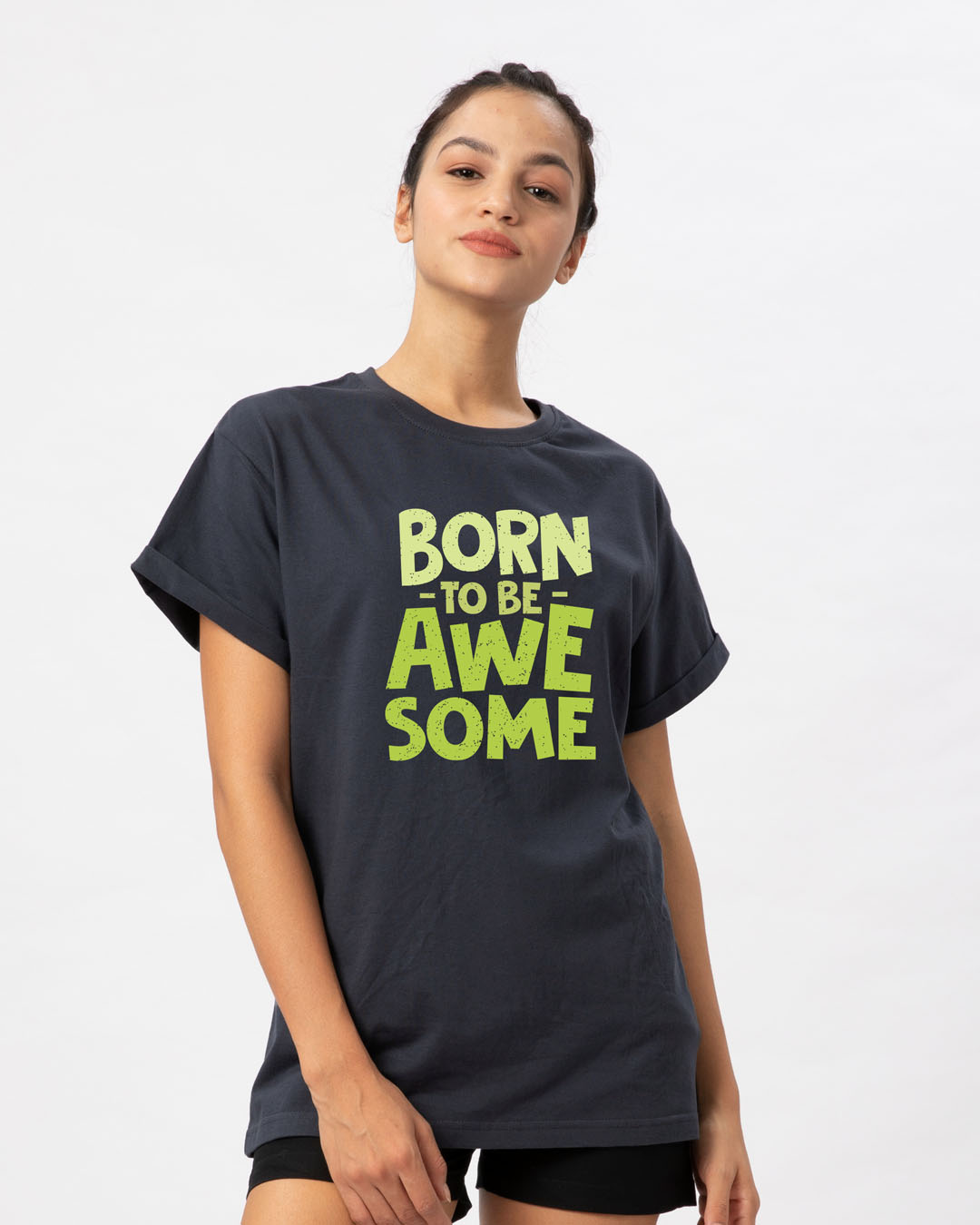 Shop Born To Be Awesome Boyfriend T-Shirt-Back