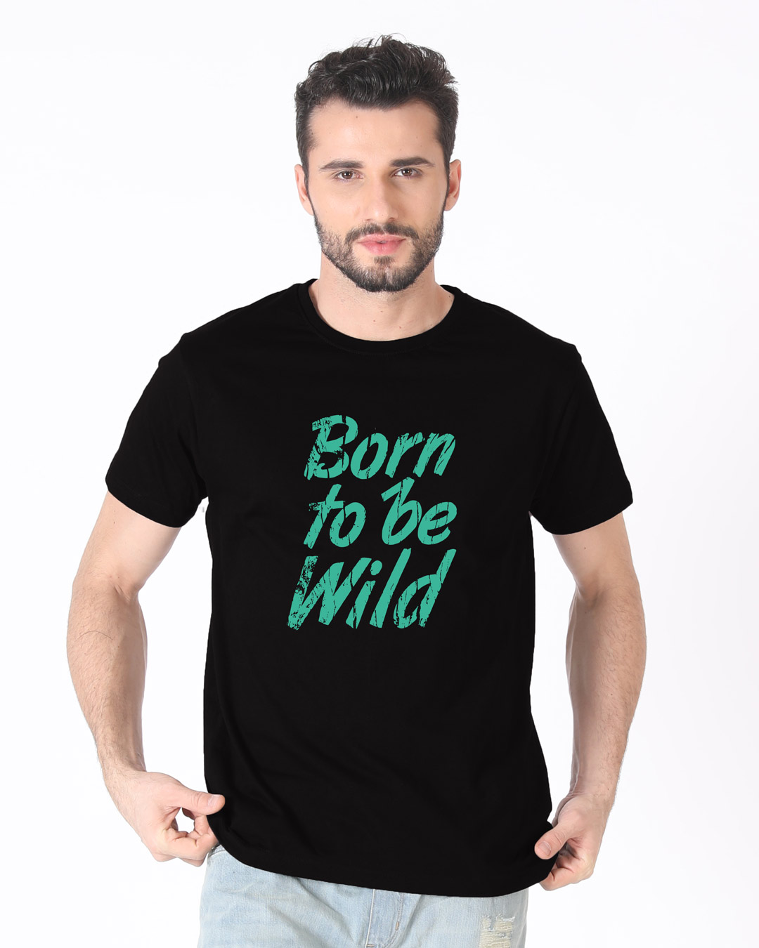 Shop Born To Be Wild Half Sleeve T-Shirt-Back