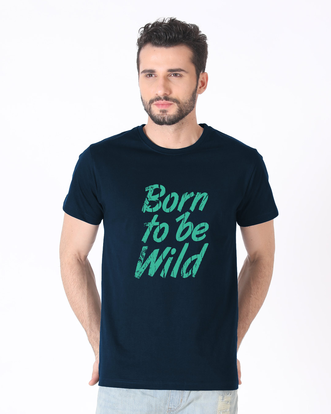 Shop Born To Be Wild Half Sleeve T-Shirt-Back