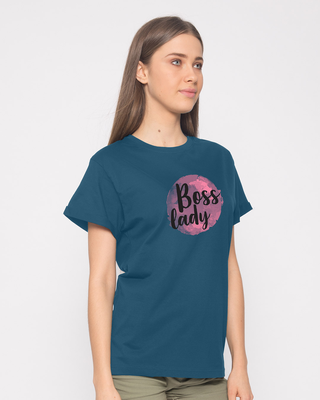 Shop Boss Lady Boyfriend T-Shirt-Back