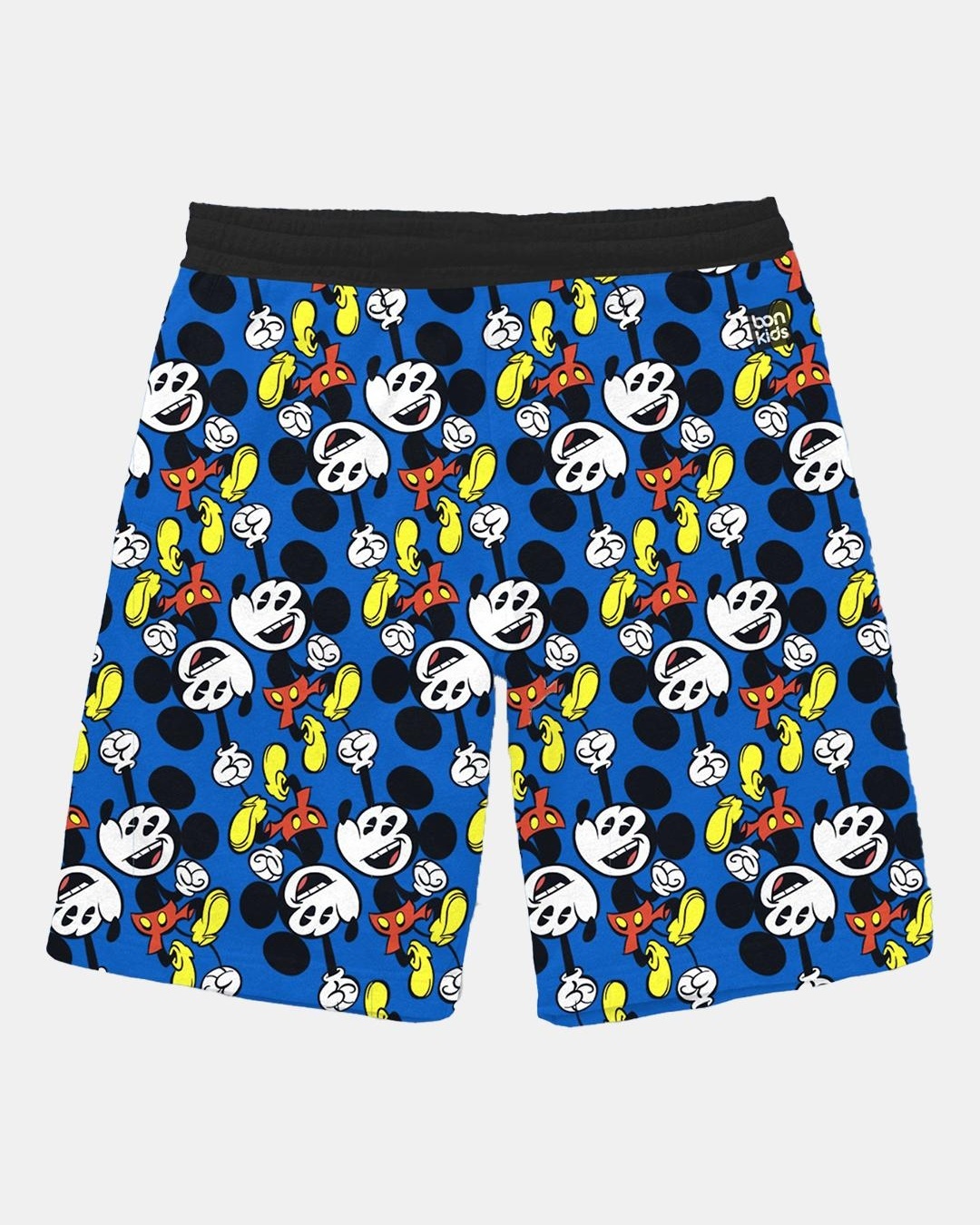 Shop Boys Blue Mickey Mouse Graphic Printed Shorts-Back