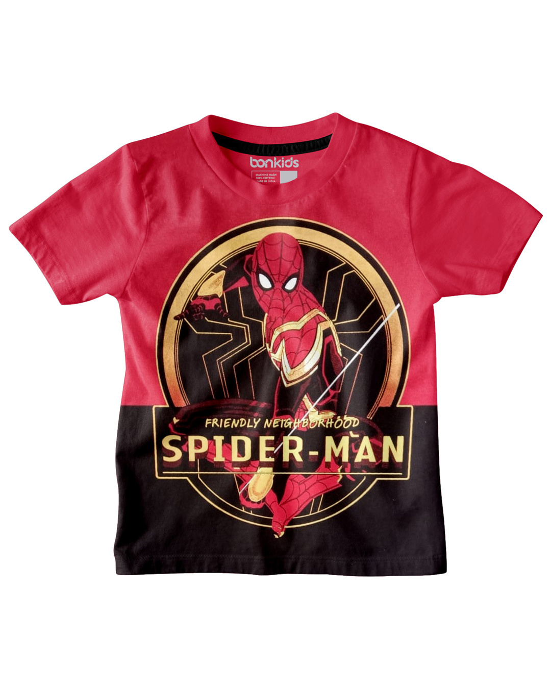 Buy Boys Red Spiderman Graphic Printed T-shirt Online at Bewakoof