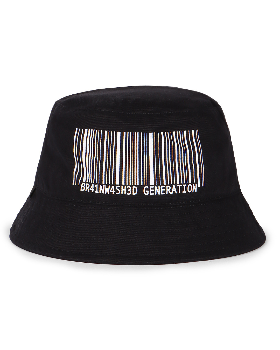 Shop Unisex Black Brain Washed Printed Hat-Back