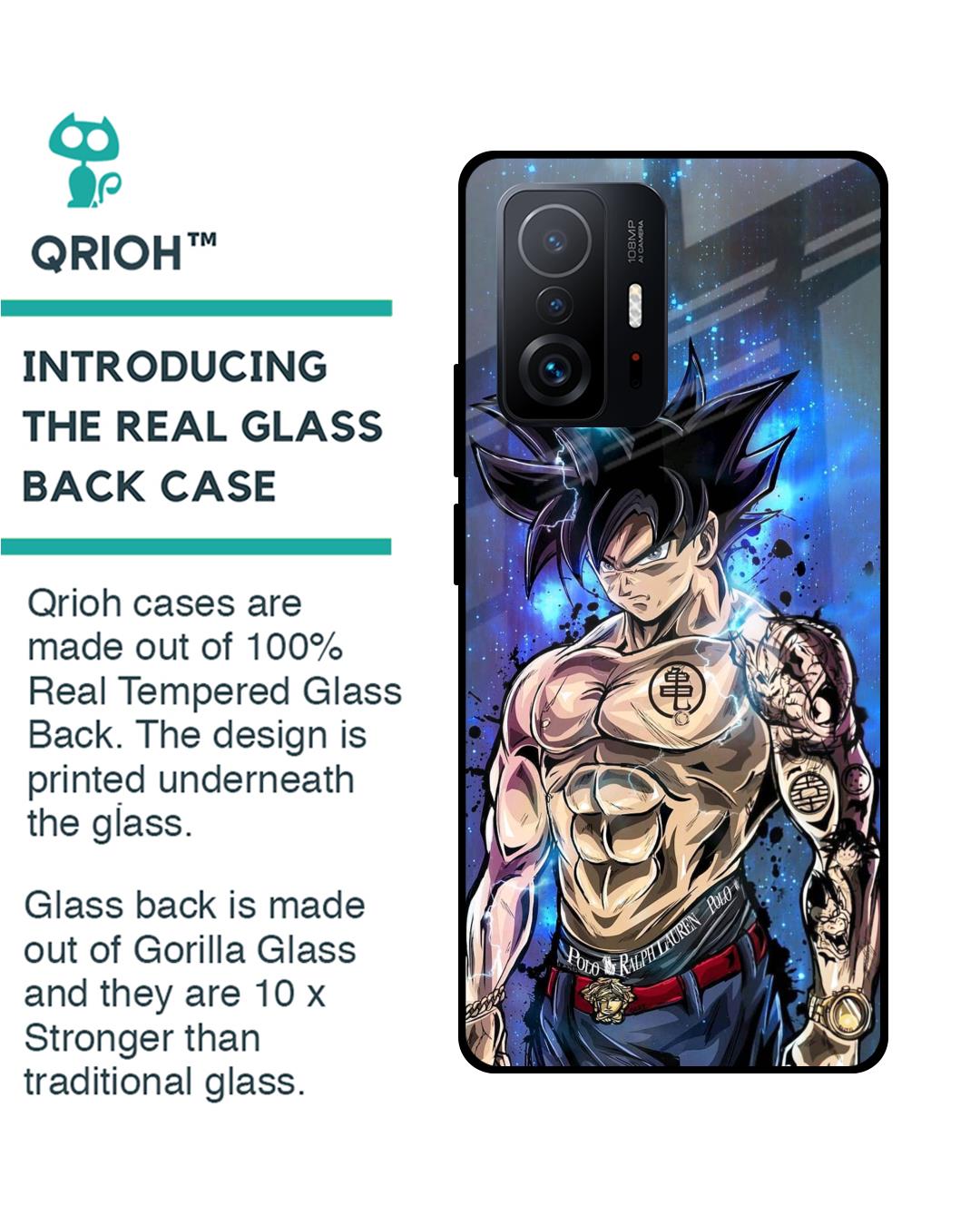 Shop Branded Anime Premium Glass Case for Mi 11T Pro 5G (Shock Proof,Scratch Resistant)-Back