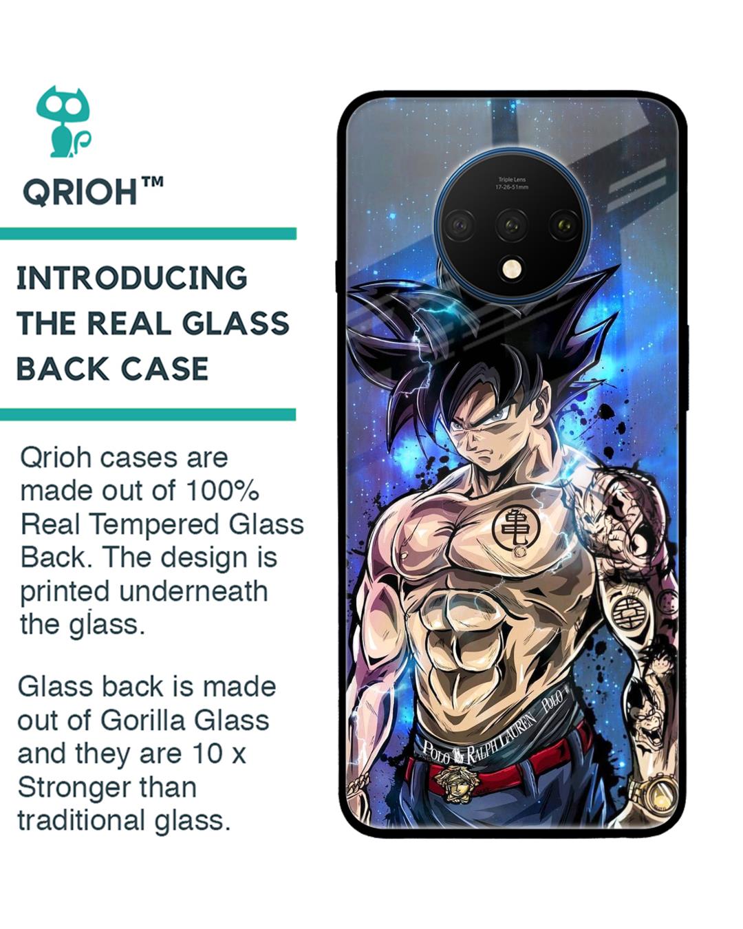 Shop Branded Anime Premium Glass Case for OnePlus 7T (Shock Proof,Scratch Resistant)-Back