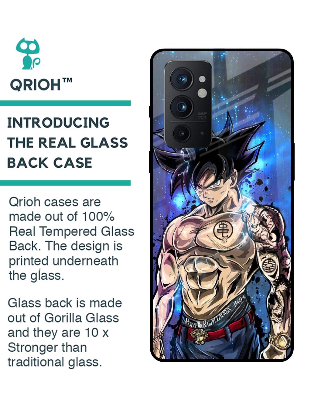 Shop Branded Anime Premium Glass Case for OnePlus 9RT 5G (Shock Proof,Scratch Resistant)-Back
