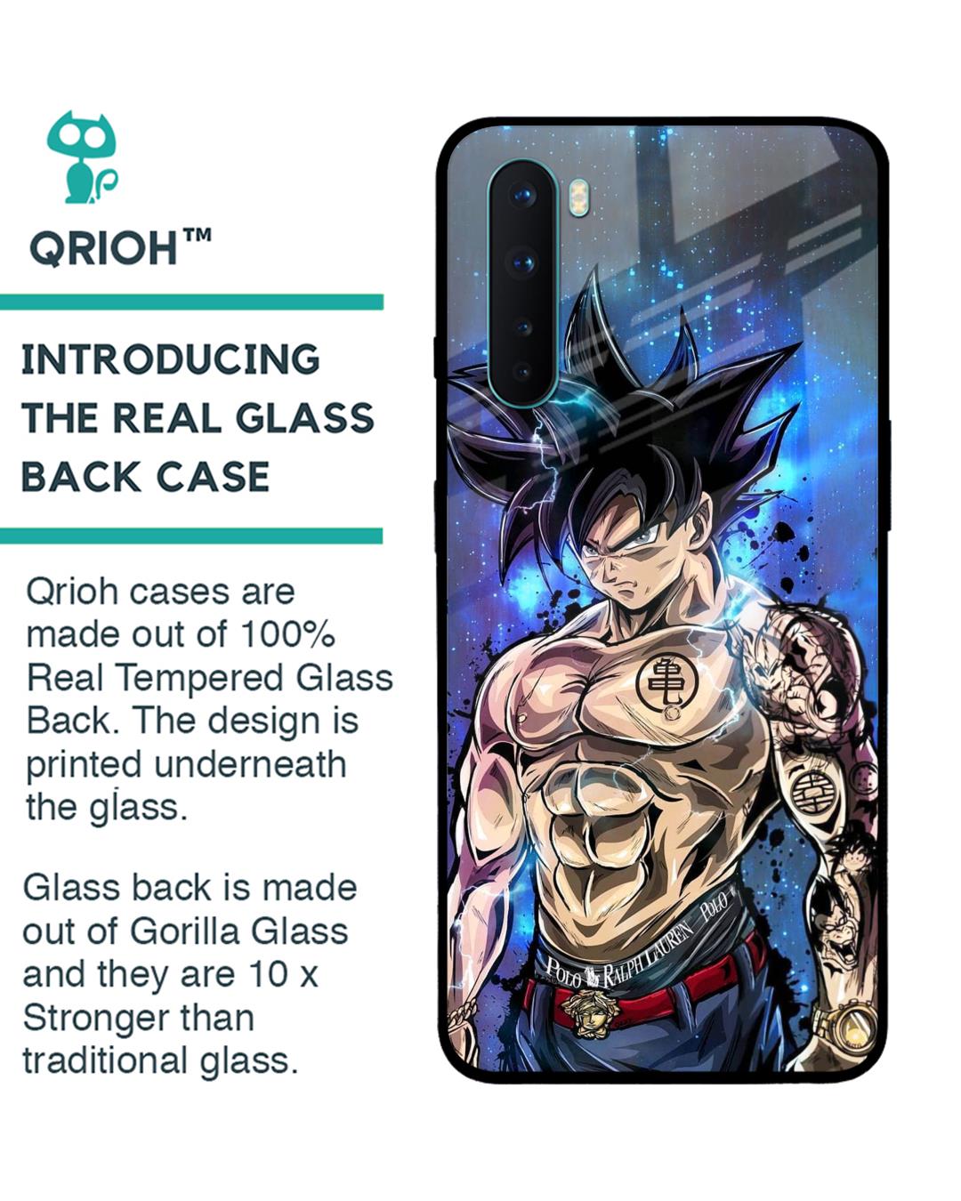 Shop Branded Anime Premium Glass Case for OnePlus Nord (Shock Proof,Scratch Resistant)-Back