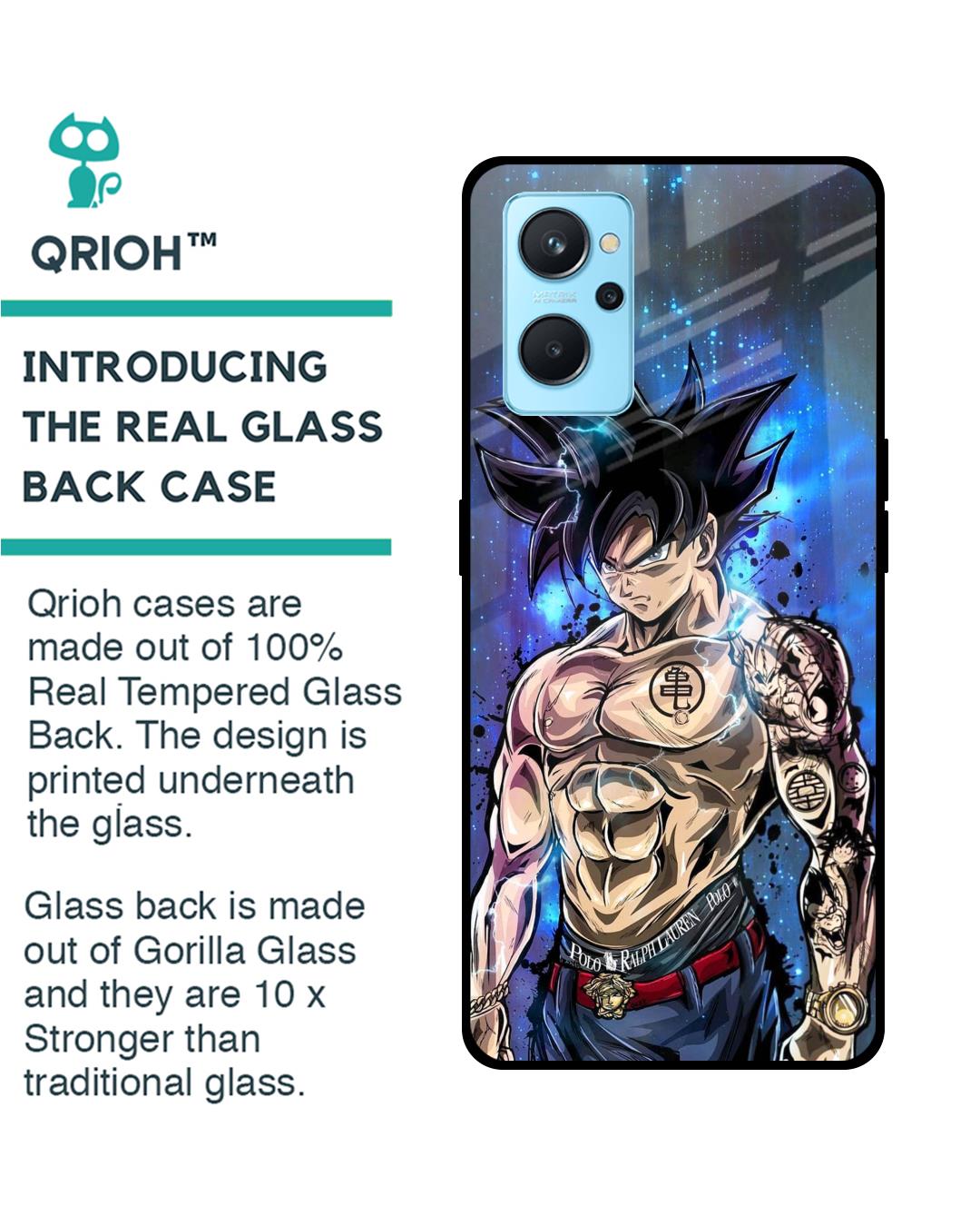 Shop Branded Anime Premium Glass Case for Realme 9i(Shock Proof, Scratch Resistant)-Back