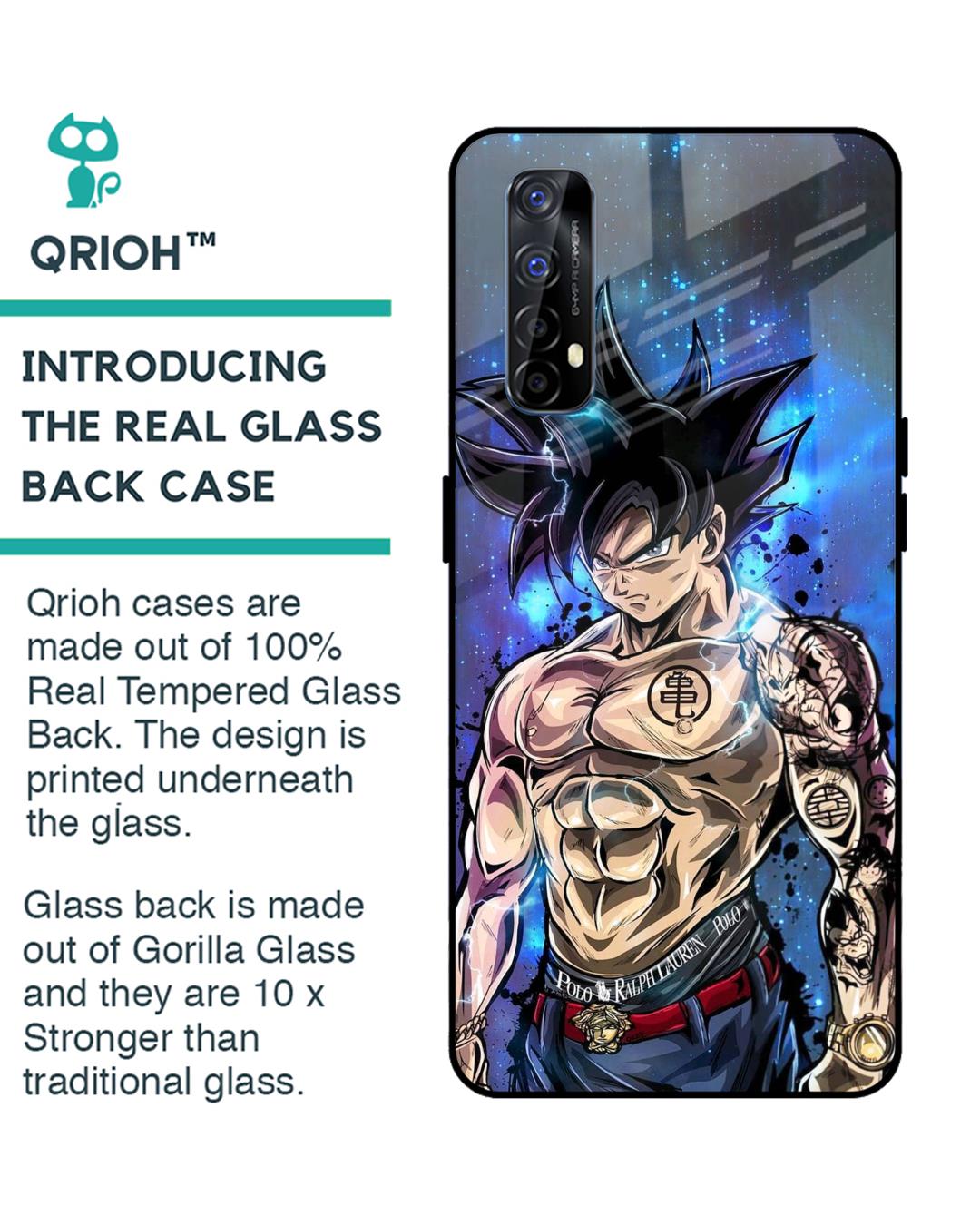 Shop Branded Anime Premium Glass Case for Realme Narzo 20 Pro (Shock Proof, Scratch Resistant)-Back