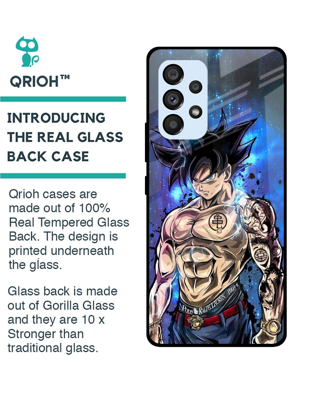 Shop Branded Anime Premium Glass Case for Samsung Galaxy A53 5G (Shock Proof,Scratch Resistant)-Back