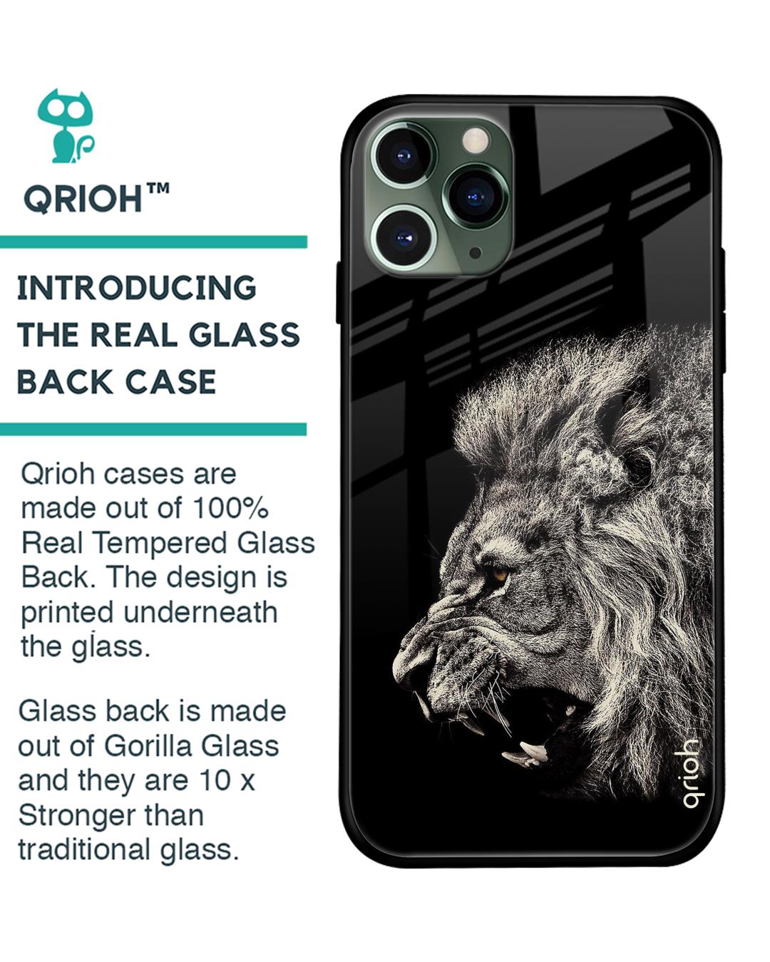 Shop Iphone 11 Pro Max Brave Lion Glass Case-Back