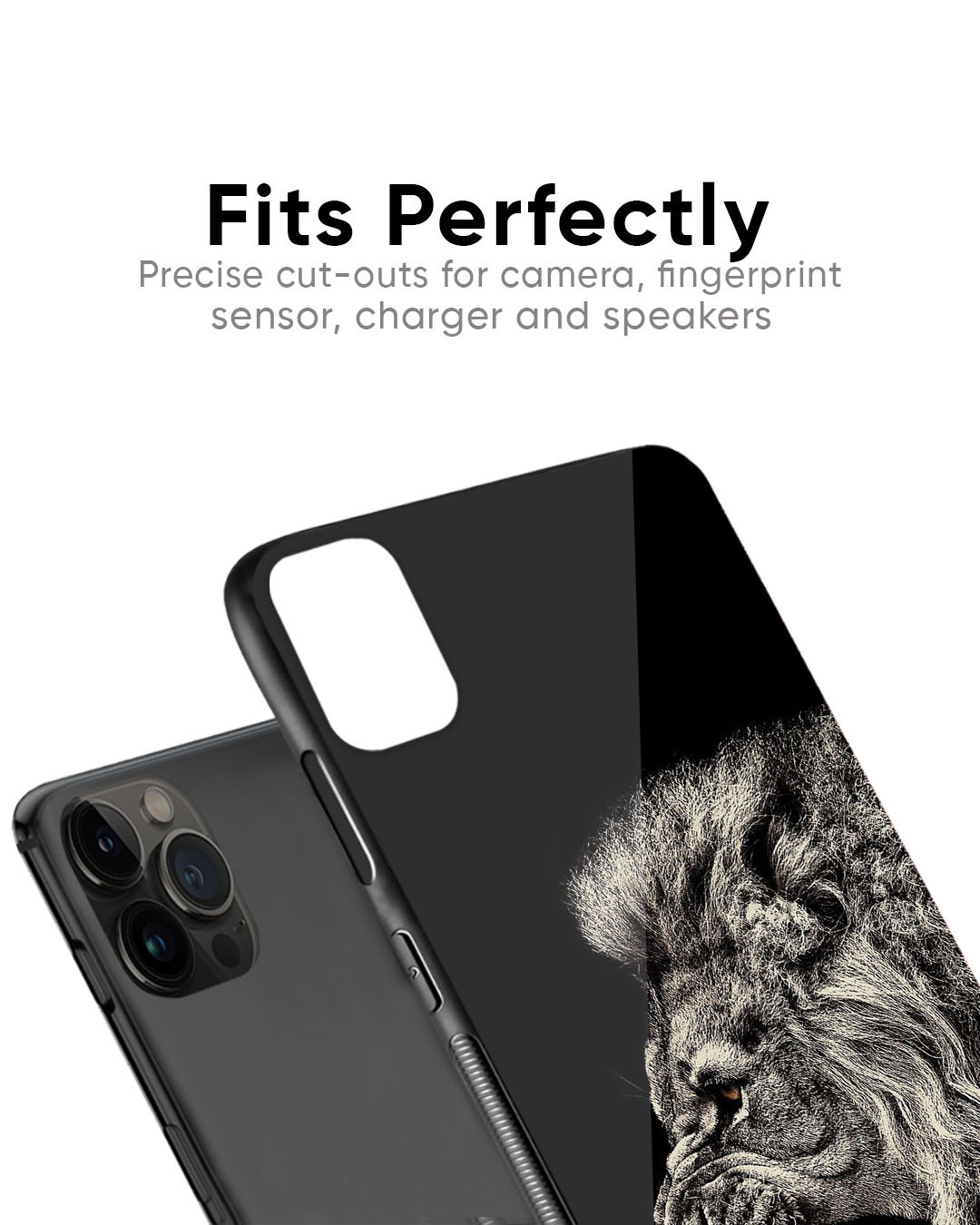 Shop Brave Lion Premium Glass Case for Apple iPhone 15 Pro Max (Shock Proof, Scratch Resistant)-Back