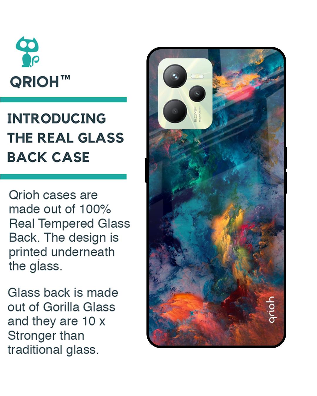 Shop Brave Lion Printed Premium Glass Cover for Realme C35 (Shockproof, Light Weight)-Back