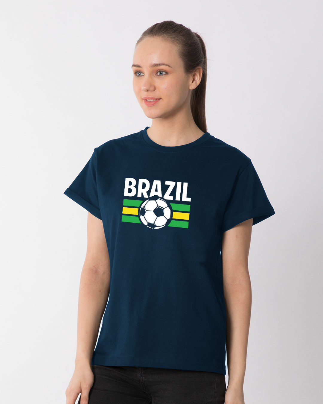Shop Brazil Boyfriend T-Shirt-Back