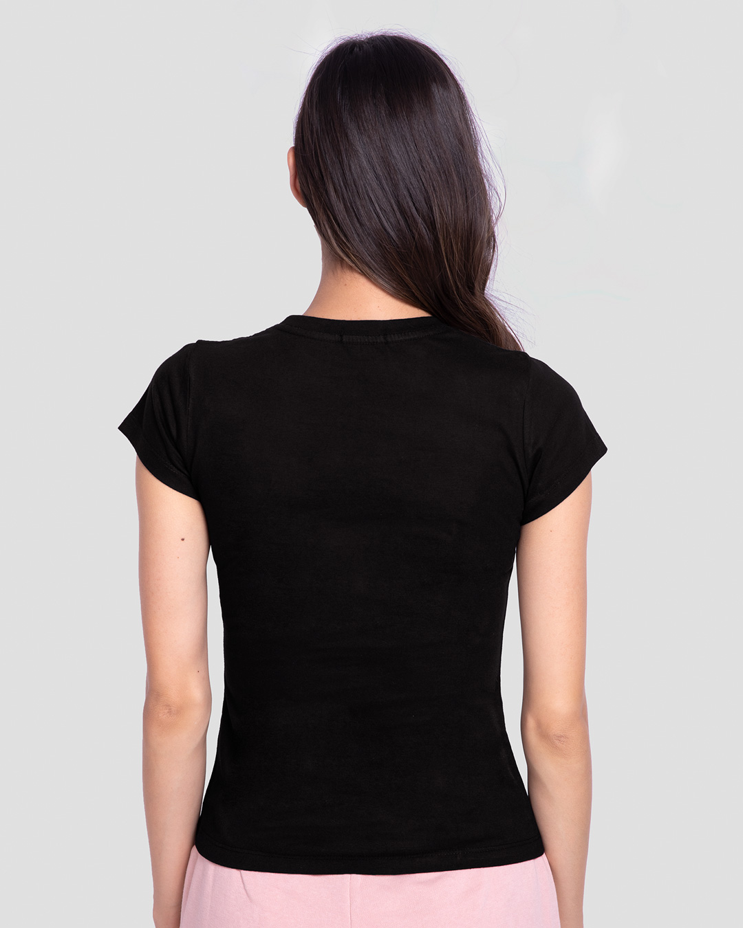 Shop Break Code Half Sleeve Printed T-Shirt Black-Back