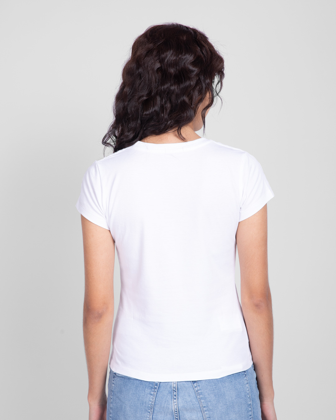 Shop Break Code Half Sleeve Printed T-Shirt White-Back