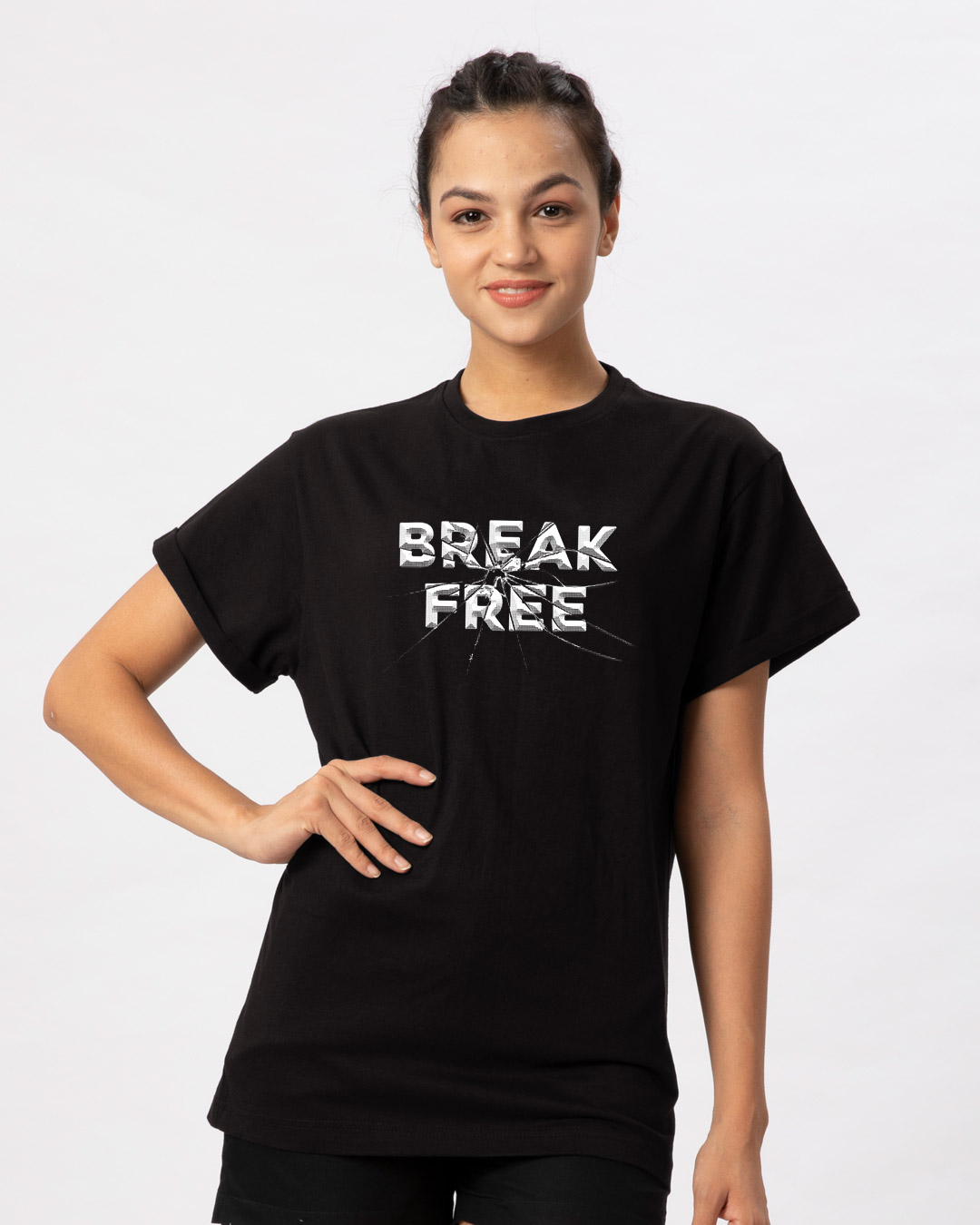 Shop Break Free Boyfriend T-Shirt-Back