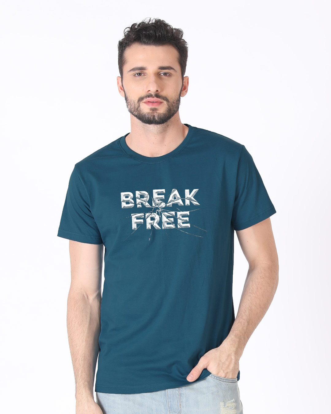 Shop Break Free Half Sleeve T-Shirt-Back