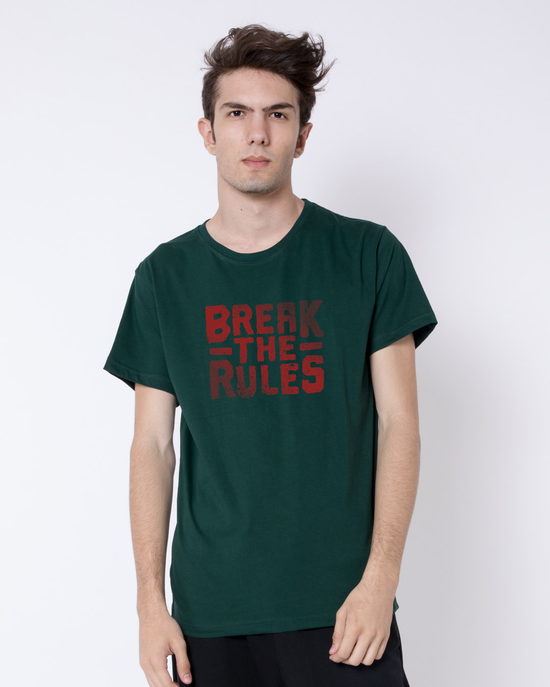 Shop Break The Rules Half Sleeve T-Shirt-Back