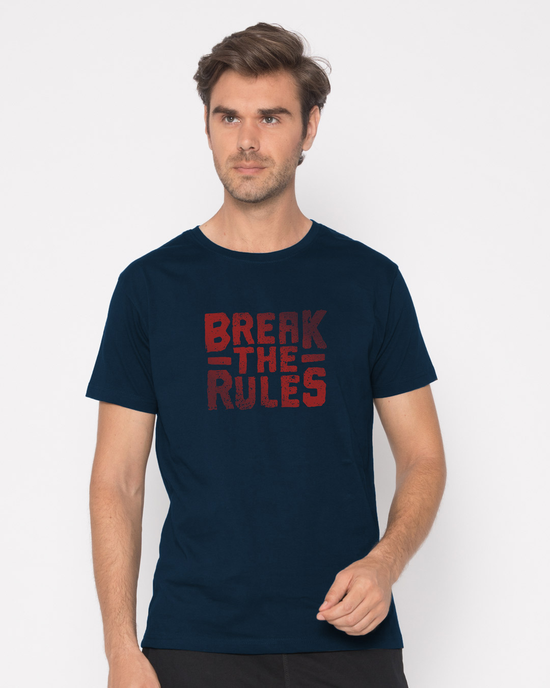 Shop Break The Rules Half Sleeve T-Shirt-Back