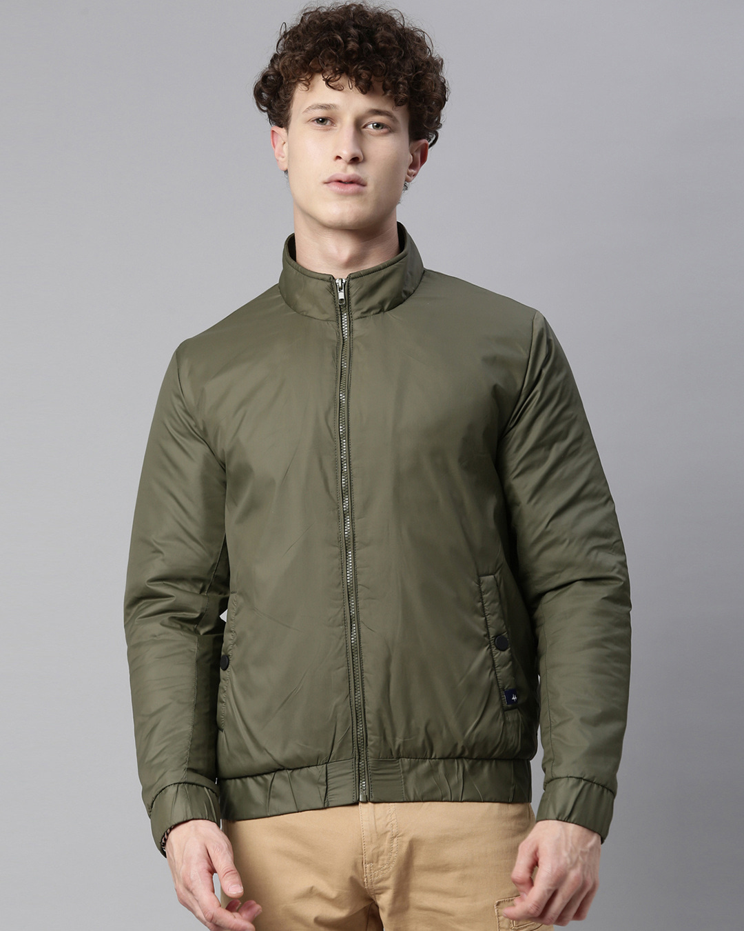 Buy Men's Green Regular Fit Solid Full Sleeve Jacket Online at Bewakoof