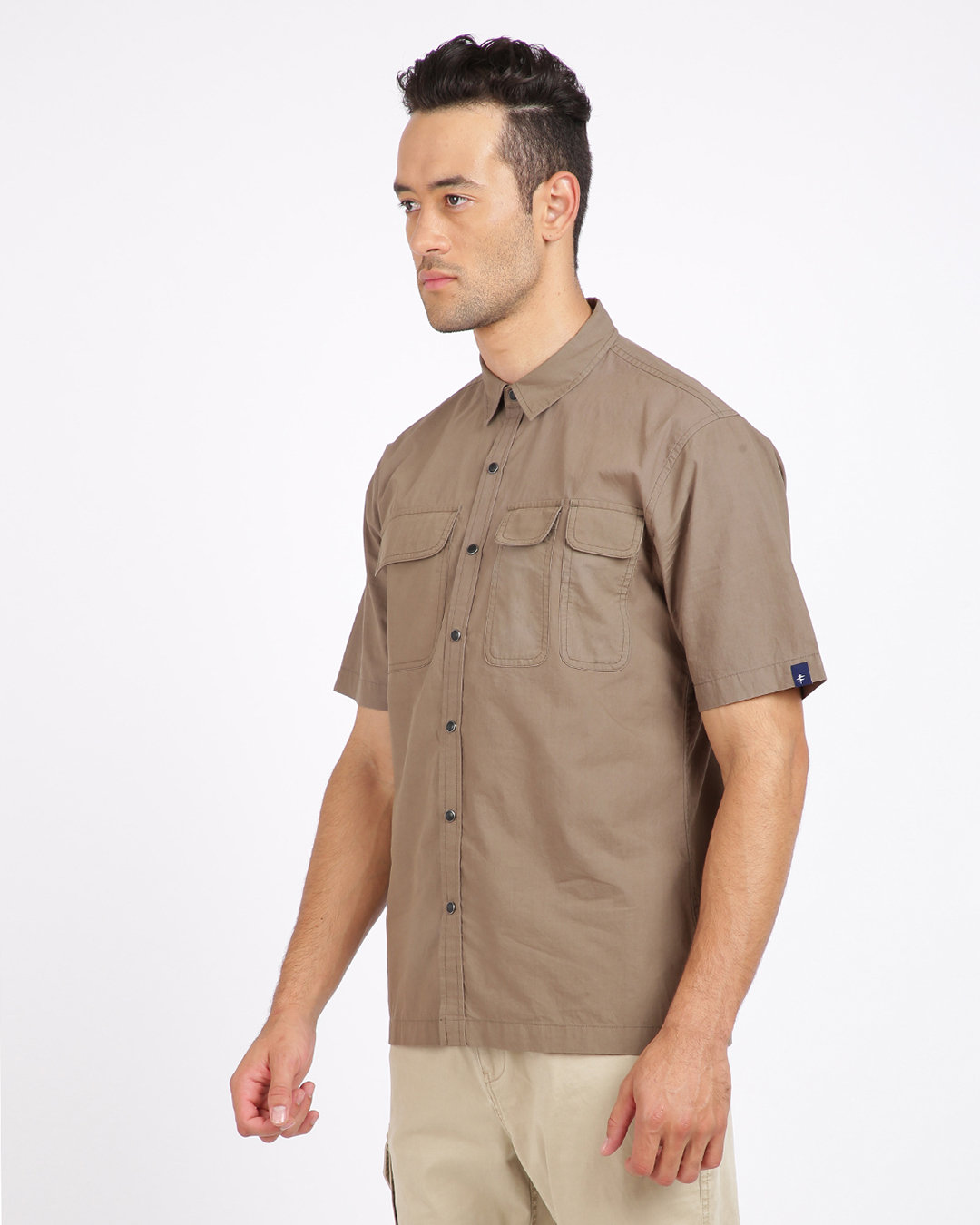 Shop Men's Brown Regular Fit Shirt-Back