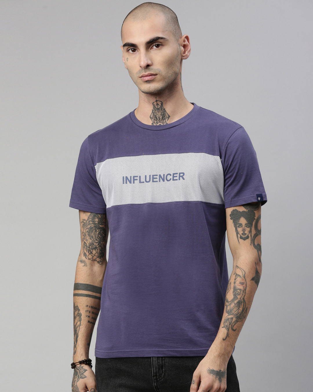 Buy Breakbounce Men S Grey Round Neck T Shirt Online At Bewakoof