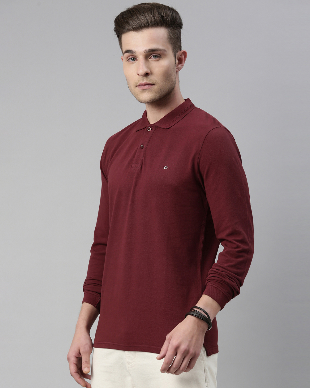 Shop Men's Maroon Red Polo  T Shirt-Back