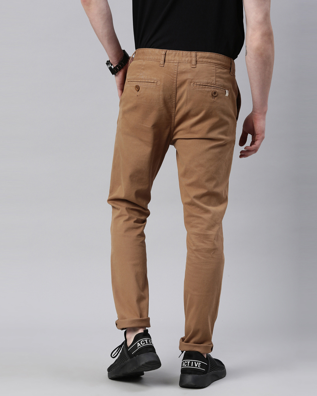 Shop Men's Organic Slim Fit Trouser-Back