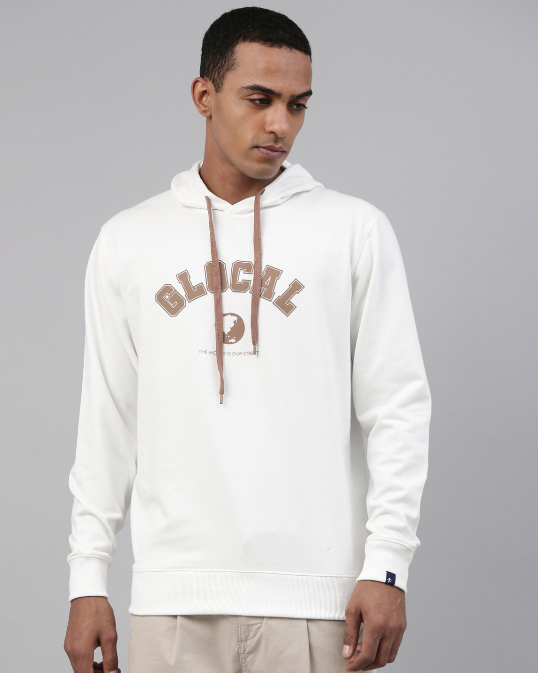 Buy Breakbounce Men's White Hooded Sweatshirt Online at Bewakoof