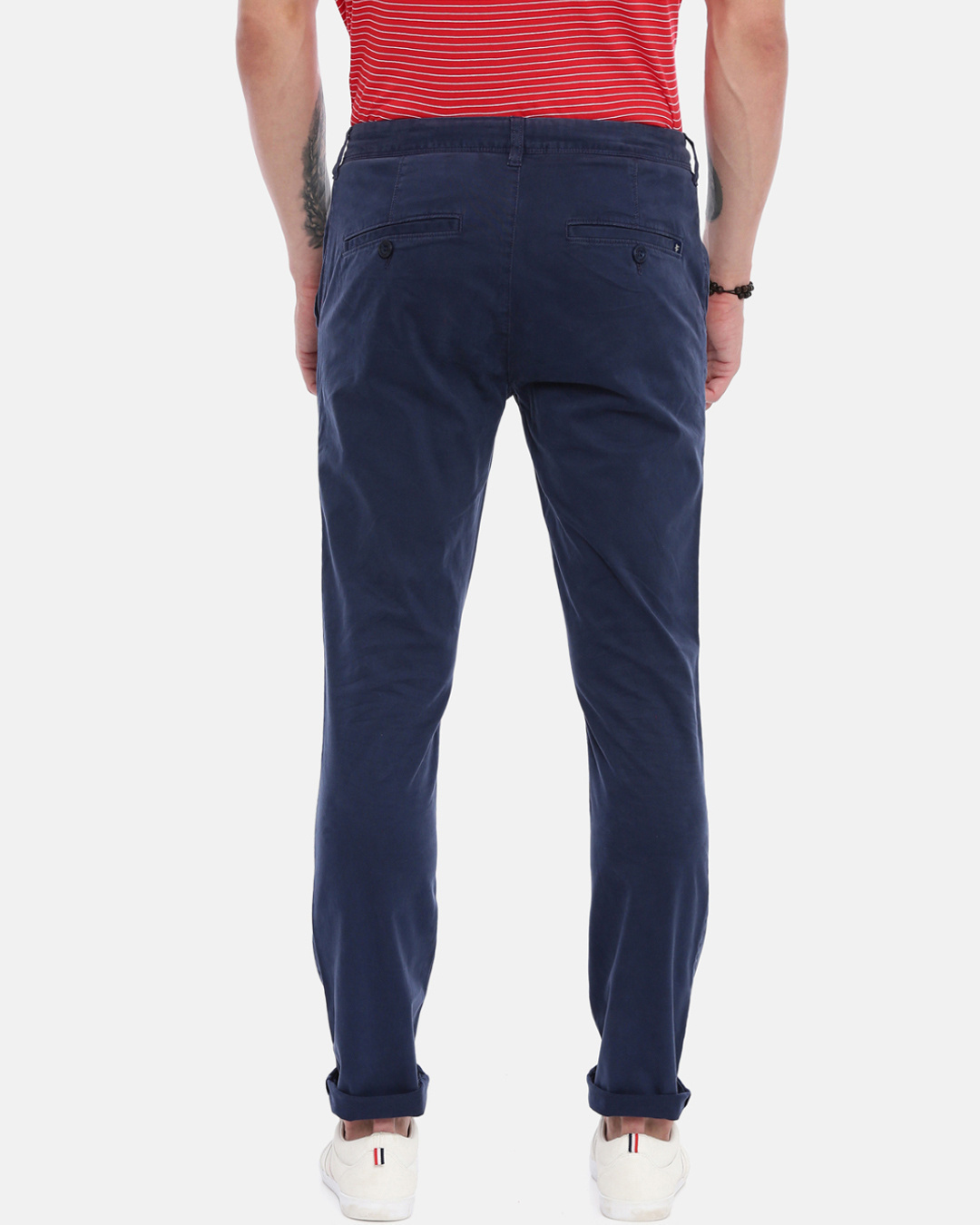 Shop Men Solid Casual Chino-Back