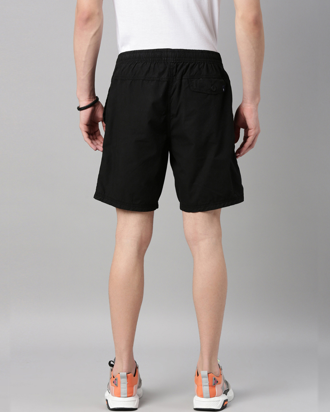 Shop Men Solid Casual Shorts-Back