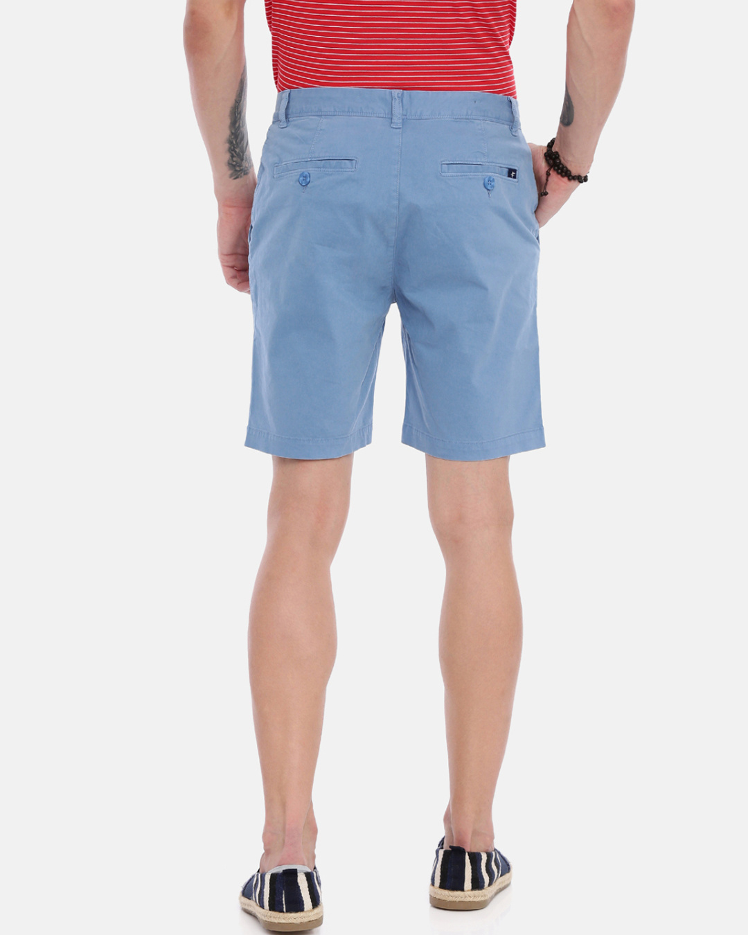Shop Men Solid Casual Shorts-Back