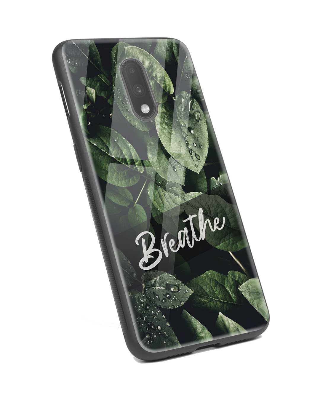 Shop Breathe Green OnePlus 7 Glass Mobile Cover-Back