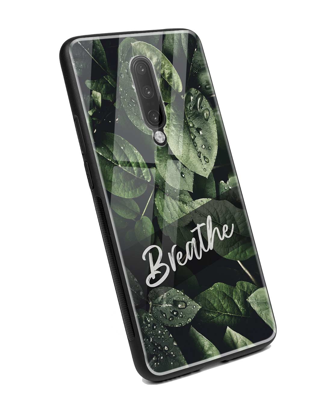 Shop Breathe Green OnePlus 7 Pro Glass Mobile Cover-Back